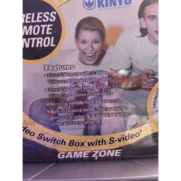 Kinyo 4-port Composite/SVHS Remote Control AV Switcher  New in box never opened - Picture 3 of 3